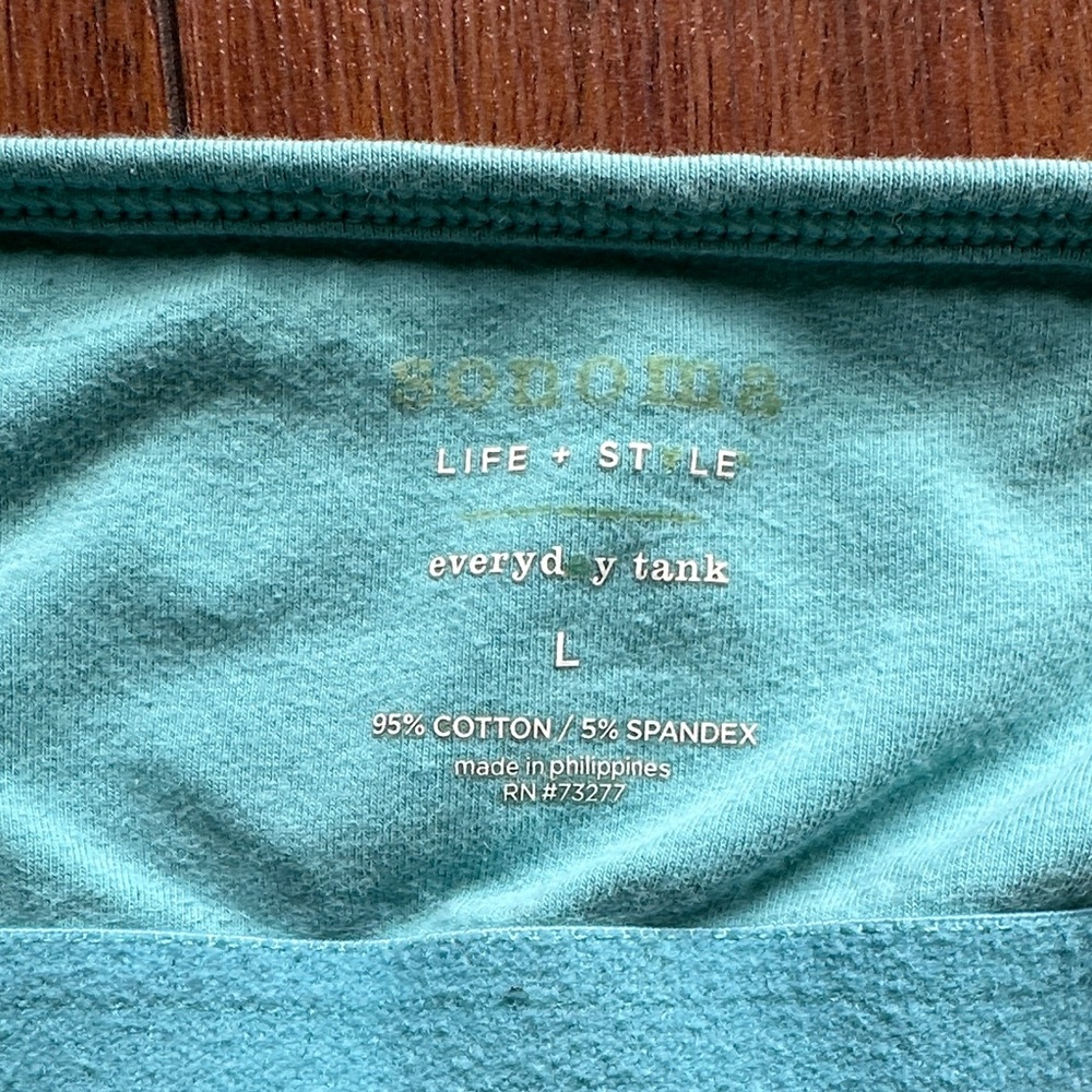 🌹🌹EUC Sonoma Women’s Teal Spaghetti Strap Camisole Top🌹🌹 - Picture 9 of 11